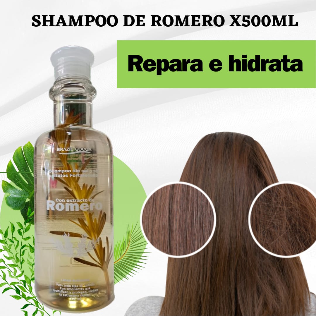 SHAMPOO CRECIMIENTO CAPILAR DE ROMERO X 500ML