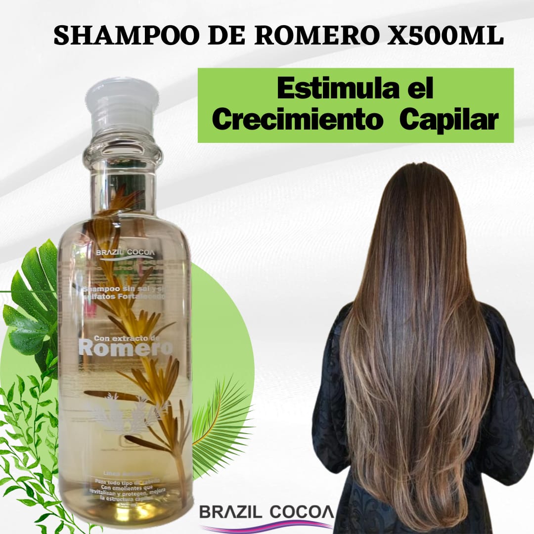 SHAMPOO CRECIMIENTO CAPILAR DE ROMERO X 500ML