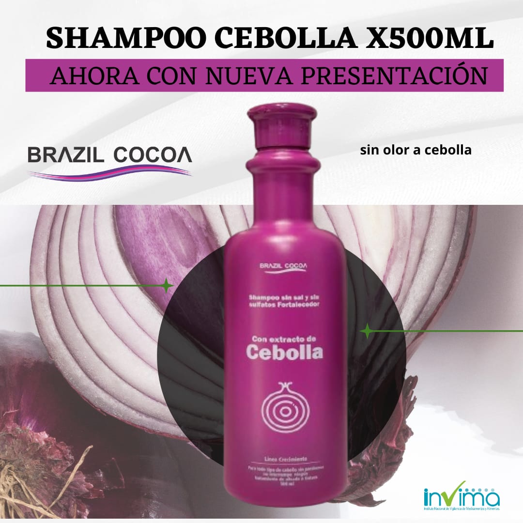 SHAMPOO FORTALECEDOR Y CRECIMIENTO CAPILAR DE CEBOLLA X500ML