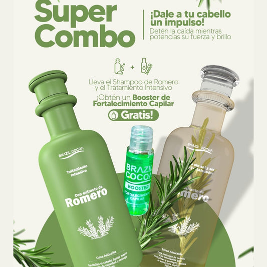 KIT ROMERO SHAMPOO + TRATAMIENTO+ BOOSTER  (crecimiento acelerado)