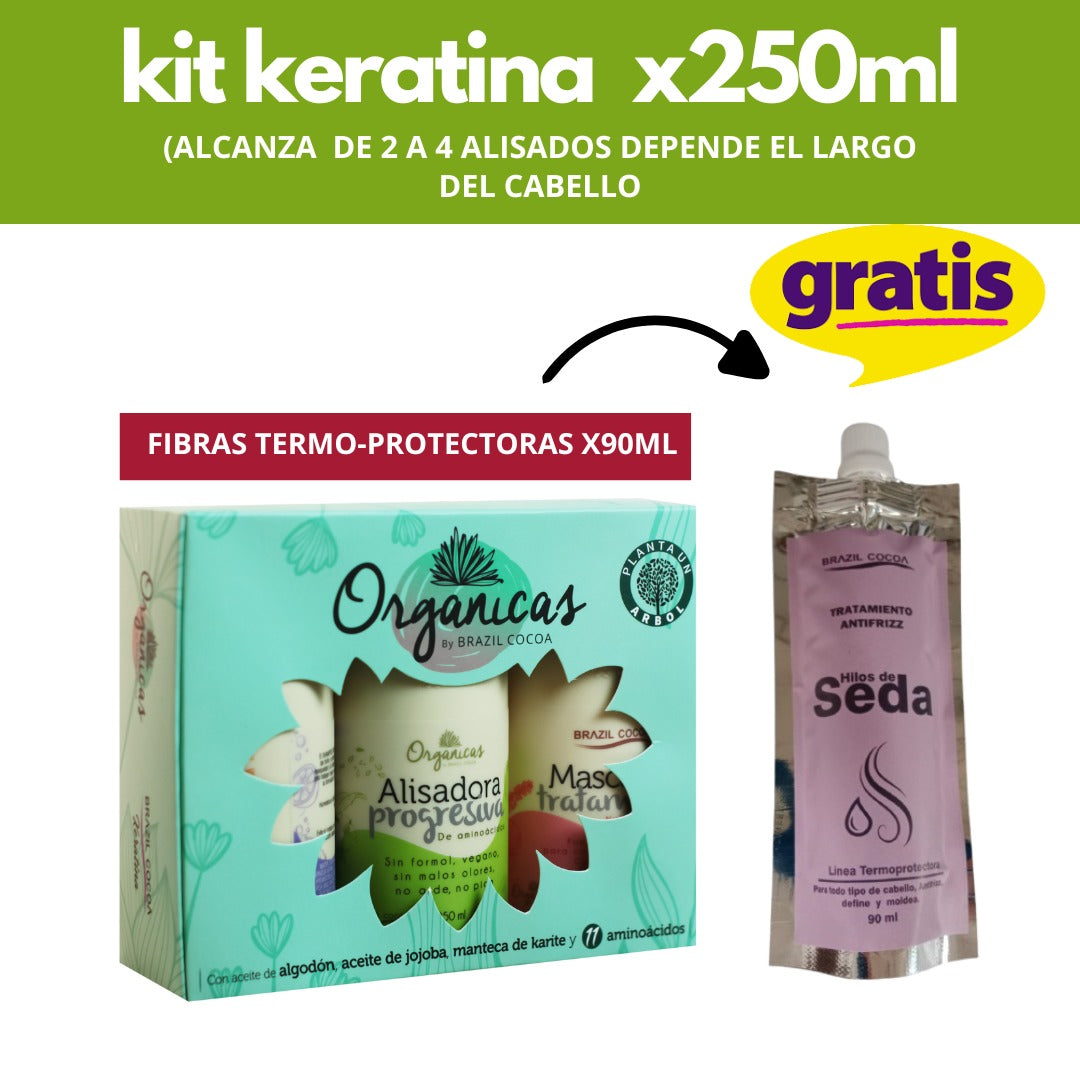 KIT KERATINA ORGANICA BRAZIL COCOA (sin formol)